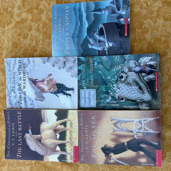 5 C.S Lewis Series Books: Book 2-4-5-6 & 7 - Picture 1 of 5